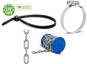 BRIDAS - ABRAZADERAS - CADENA - CABLE ACERO