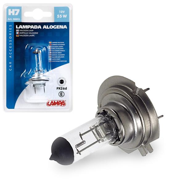 LAMPA LAM58053 - LAMPARA H7 12V 55W PX26D HOMOLOGACION E (BLISTER 1 UNIDAD)