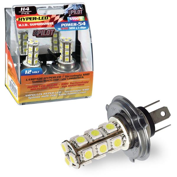 LAMPA LAM58513 - LAMPARA H4 HYPER LED 12V 18 SMD X 3 CHIPS P43T