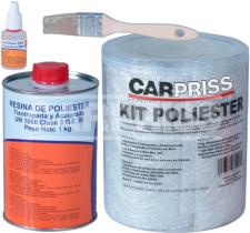 CARPRISS 79140206 - KIT FIBRA VIDRIO 1KG C/CATALIZADOR/RESINA/TELA/ETC