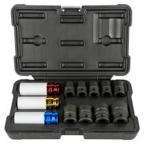 JBM 52343 - SET DE 12 VASOS DE IMPACTO DE 1/2" HEX. ESPECIAL EXTRACCION
