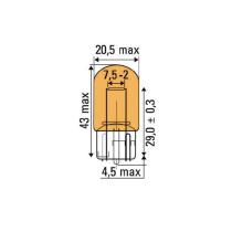 JBM 52863 - LAMPARA OBN WEDGE 21W 12V T20 AMBAR