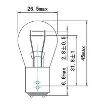 JBM 52868 - LAMPARA OBN 12V 21/4W BAZ15D