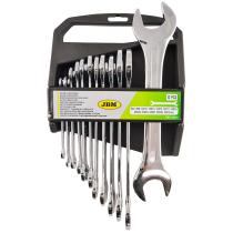 JBM 52973 - KIT DE 12 LLAVES FIJAS - ACABADO BR