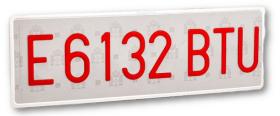 UTSCH 124S - PLACA ORDINARIA VEHICU.ESPECIA 340X110