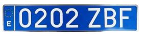 HEGOPLAC PLACAS DE MATRICULA AE040NP - PLACA LARGA TAXI AZUL