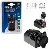 LAMPA LAM39026 - TOMA ENCHUFE MECHERO EXT-5 DIN CON TAPA MAX 15A 12/24V