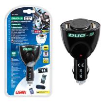 LAMPA LAM39047 - ENCHUFE MECHERO DUO3 1 TOMA STANDARD 2 USB 12V 5W