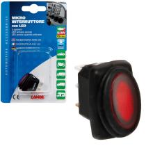 LAMPA LAM45535 - INTERRUPTOR IMPERMEABLE LED ROJO 12/24V 10A