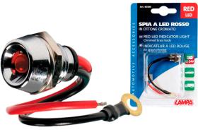 LAMPA LAM45580 - LUZ LED ROJO 12/24V CUERPO CROMADO