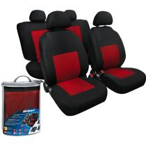 LAMPA LAM54986 - FUNDA ASIENTO DEPORTIVO EN POLIESTER 8 PIEZAS ROJA/NEGRO