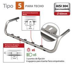 LAMPA LAM96720 - BARRA DE FARO PARA TECHO TIPO 5 VOLVO FH SERIE 4 (09/12+)