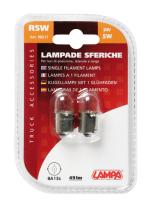 LAMPA LAM98217 - LAMPARA R5W 24V BA15S HOMOLOGACION E (BLISTER 2 UNIDADES)