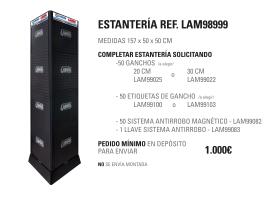 LAMPA LAM98999 - ESTANTERIA GIRATORIA 157X50X50 CM (INCLUIDO PALOS)
