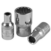 JBM 13594 - VASO 12 CANTOS 1/4" 4MM CROMADO