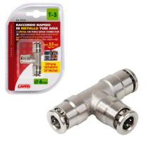 LAMPA LAM97212 - CONECTOR DE AIRE T-3 6 MM METALICO