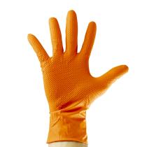 JBM 53552 - GUANTES NARANJAS DESECHABLES NITRILO TALLA L