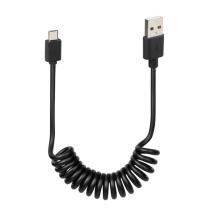 LAMPA LAM38700 - CABLE EN ESPIRAL USB/MICRO USB 100CM NEGRO