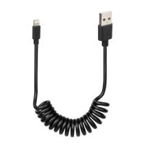 LAMPA LAM38701 - CABLE EN ESPIRAL USB>APPLE 8 PINS 100 CM NEGRO