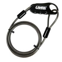 LAMPA LAM90596 - CABLE ANTIRROBO CON CIERRE DE SEGURIDAD 150 CM BLOQUEO 3