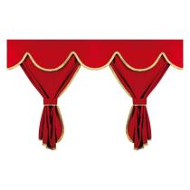 LAMPA LAM96011 - CORTINAS DE CAMION OPACAS ROJO CABINA BAJA