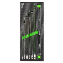 JBM 54066 - SET DE 7 LLAVES CON TRINQUETE EXTRALARGAS