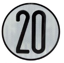 UTSCH 3001 - PLACA LIMITACION VELOCIDAD 20D