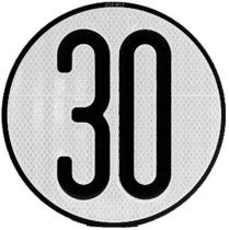 UTSCH 3003 - PLACA LIMITACION VELOCIDAD 30D