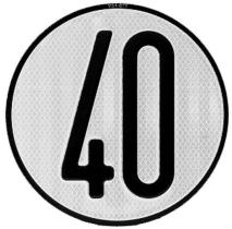 UTSCH 3004 - PLACA LIMITACION VELOCIDAD 40D