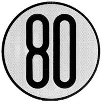 UTSCH 3006 - PLACA LIMITACION VELOCIDAD 80D