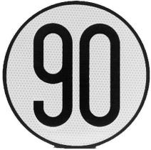 UTSCH 3007 - PLACA LIMITACION VELOCIDAD 90D