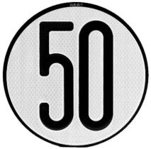 UTSCH 3009 - PLACA LIMITACION VELOCIDAD 50D