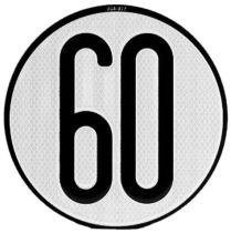 UTSCH 3010 - PLACA LIMITACION VELOCIDAD 60D