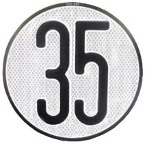 UTSCH 3035 - PLACA LIMITACION  VELOCIDAD 35D