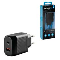 LAMPA LAM38717 - CARGADOR CON DOS PUERTOS USB Y USB C 20W 100/230V CARGA RAPI