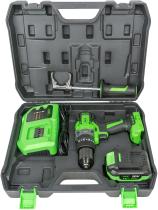 JBM 60047C - TALADRO PERCUTOR 2 VELOCIDADES A BATERIA CON MALETIN