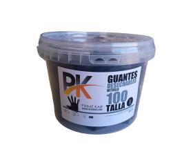 PRIMEKAR - ACEITES, QUIMICOS Y GUANTES GU013 - CUBO GUANTES NEGRO NITRILO  LITE TALLA  M  (100UDS)