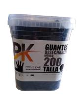 PRIMEKAR - ACEITES, QUIMICOS Y GUANTES GU016 - CUBO GUANTES NEGRO NITRILO  LITE TALLA  M  (200UDS)