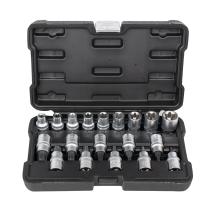 JBM 54266 - MALETIN VASOS Y PUNTAS TORX 1/2" 19 PIEZAS