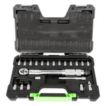 JBM 54269 - ESTUCHE HERRAMIENTAS 21 PIEZAS CON LLAVE DINAMOMÉTRICA 1/4"