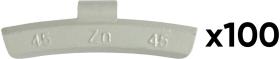 JBM 54675 - CAJA 100 CONTRAPESAS ZINC GRAPA 45GR.ESPECIAL LLANTA ALEACIO