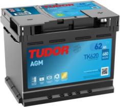 BATERIAS TUDOR TK620 - BATERIA TUDOR AGM 62AH 680A +D 242X175X190