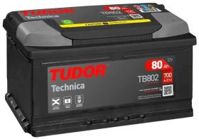 BATERIAS TUDOR TB802 - BATERIA TUDOR TECHNICA 80AH 700A +D 315X175X175X