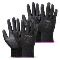 AMIO ACCESORIOS 04634 - GUANTES DE SEGURIDAD DE PU, TALLA 11 (2 PARES),