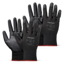 AMIO ACCESORIOS 04631 - GUANTES DE SEGURIDAD DE PU, TALLA 8 (2 PARES)