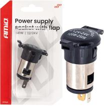 AMIO ACCESORIOS 04434 - TOMA DE MECHERO CON TAPA 250W 12/24 V