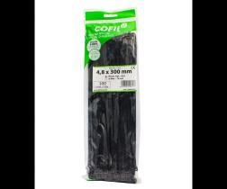 BRIDAS - ABRAZADERAS - CADENA - CABLE ACERO 0300026N - ENV.100 ABRAZADERA NYLON 4,8 - 300 NEGRA