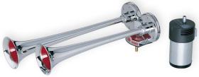 FISA FV2C12V - JUEGO BOCINAS CON COMPRESOR 12V. CON TROMPETAS CROMADAS