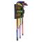 JBM 54531 - SET 9 LLAVES ALLEN COLORES CON PUNTA REDONDA EXTRALARGAS