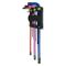 JBM 54531 - SET 9 LLAVES ALLEN COLORES CON PUNTA REDONDA EXTRALARGAS